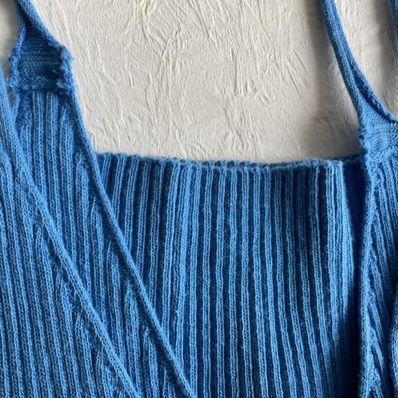 Zara Embroidered Top Fruit Ribbed Knit V-Neck Tank Cherry Strawberry Blu… - Picture 8 of 8